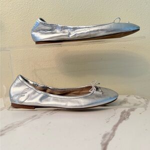 Sam Edelman Silver Felicia Flats, GUC, Size 6-1/2